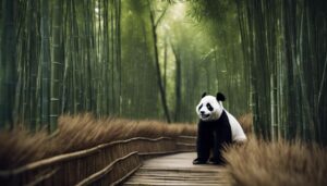 Chemin mystérieux pour découvrir le panda invisible